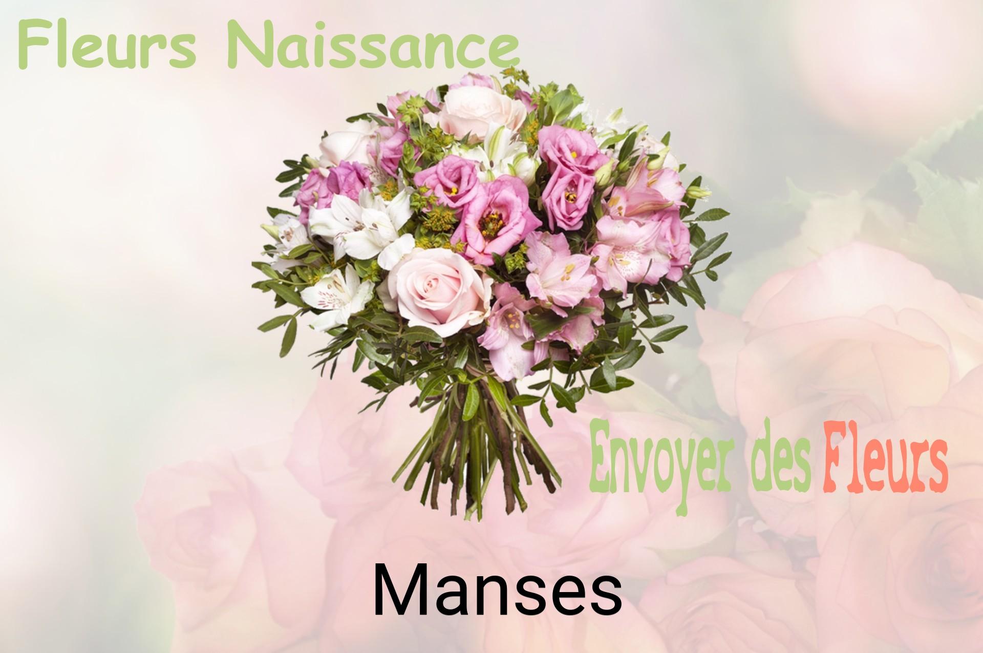 Bouquet de fleurs de naissance livré à Manses